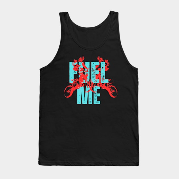 Crazy dirt bikes with typography Tank Top by TeeProDesigns